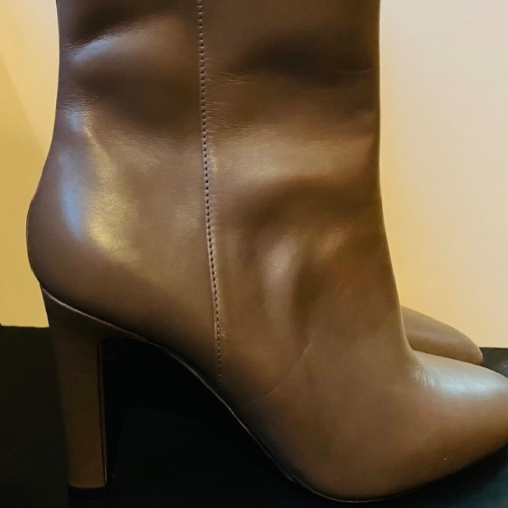 NWOT! LK Bennet Nolan Brown Leather Stiletto Ankle Bootie Size 5
